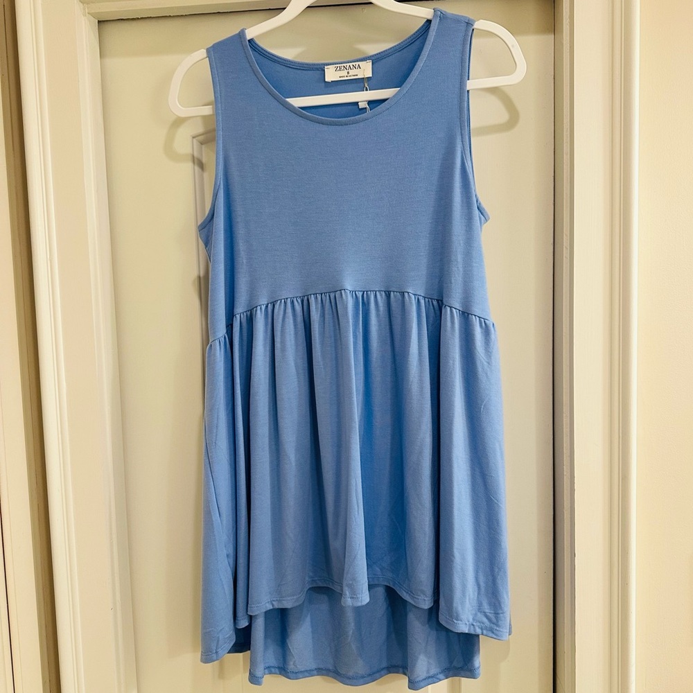 Zenana High Low Baby Blue Dress